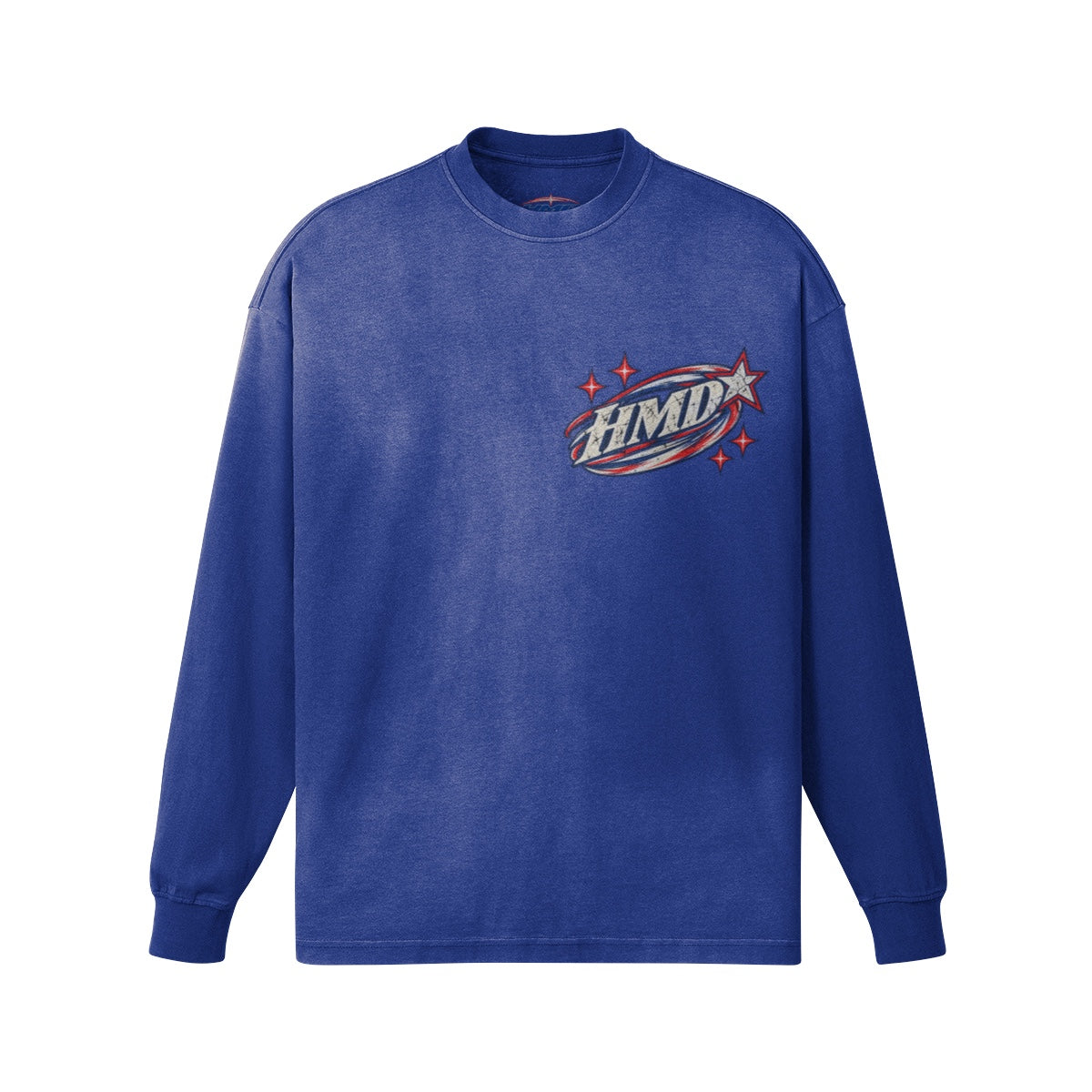 HMD blue oversized long sleeve front