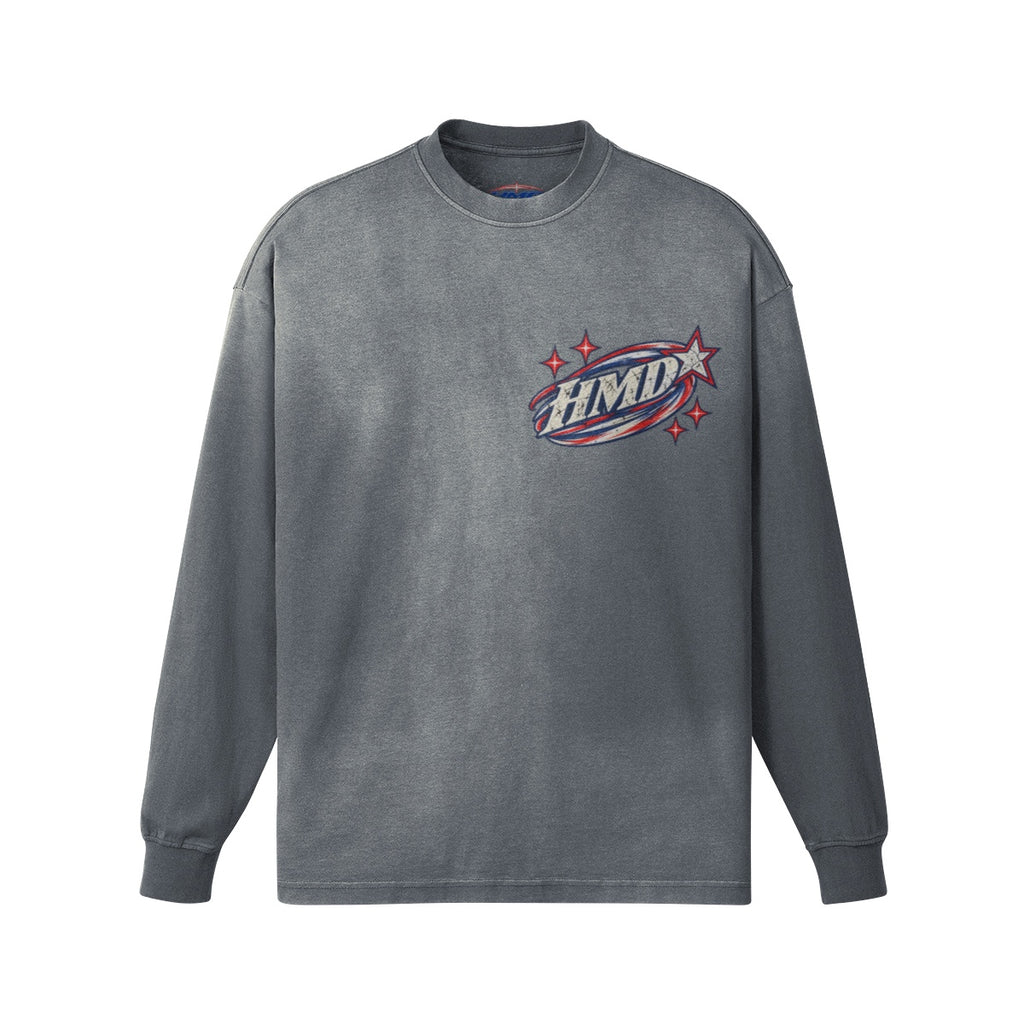 HMD grey oversized long sleeve front