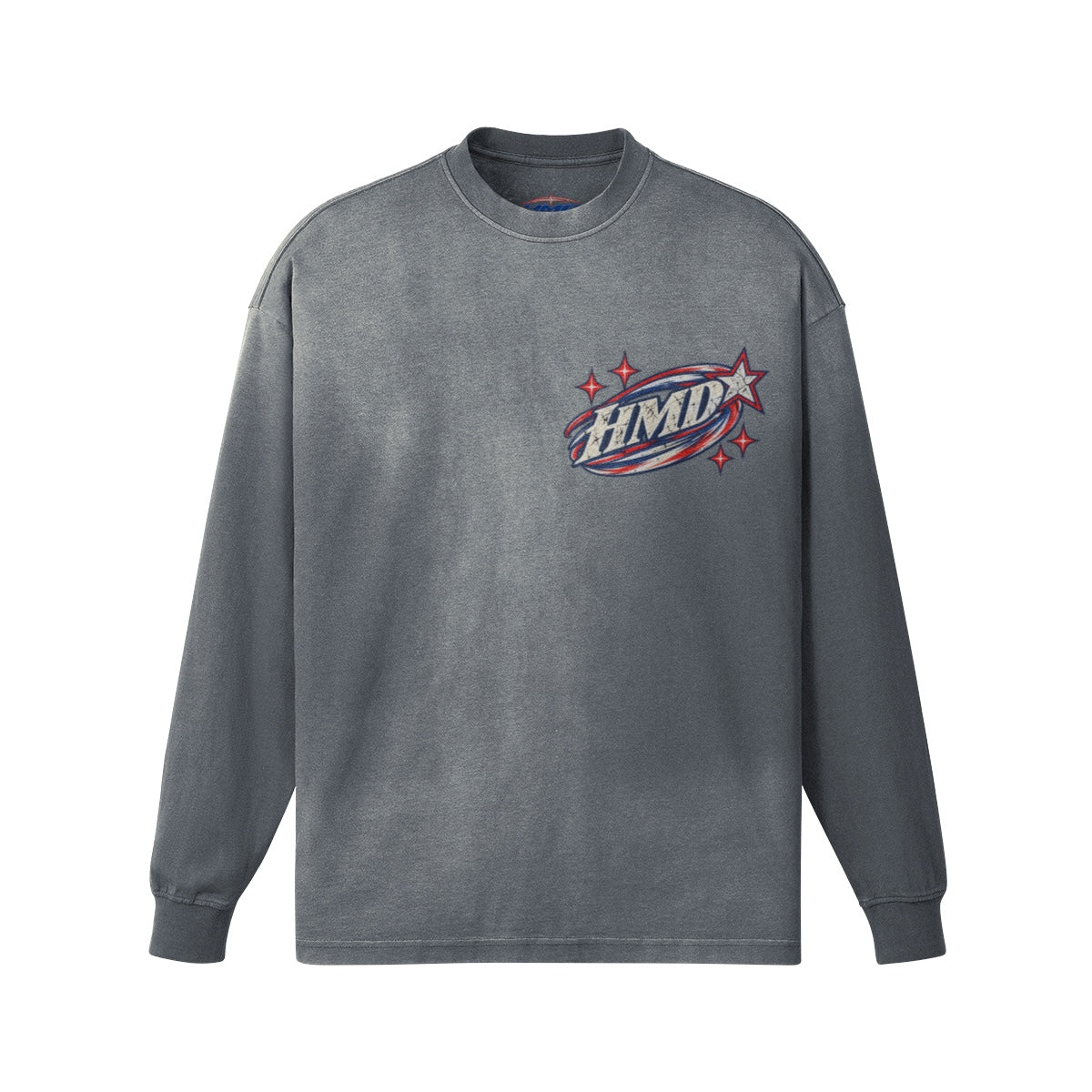 HMD grey oversized long sleeve front